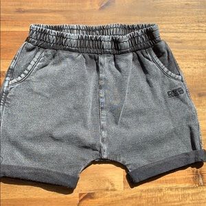 Rock your baby acid wash black shorts
